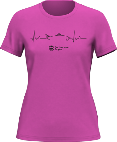 Fishing Cardiogram T-Shirt for Women